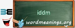 WordMeaning blackboard for iddm